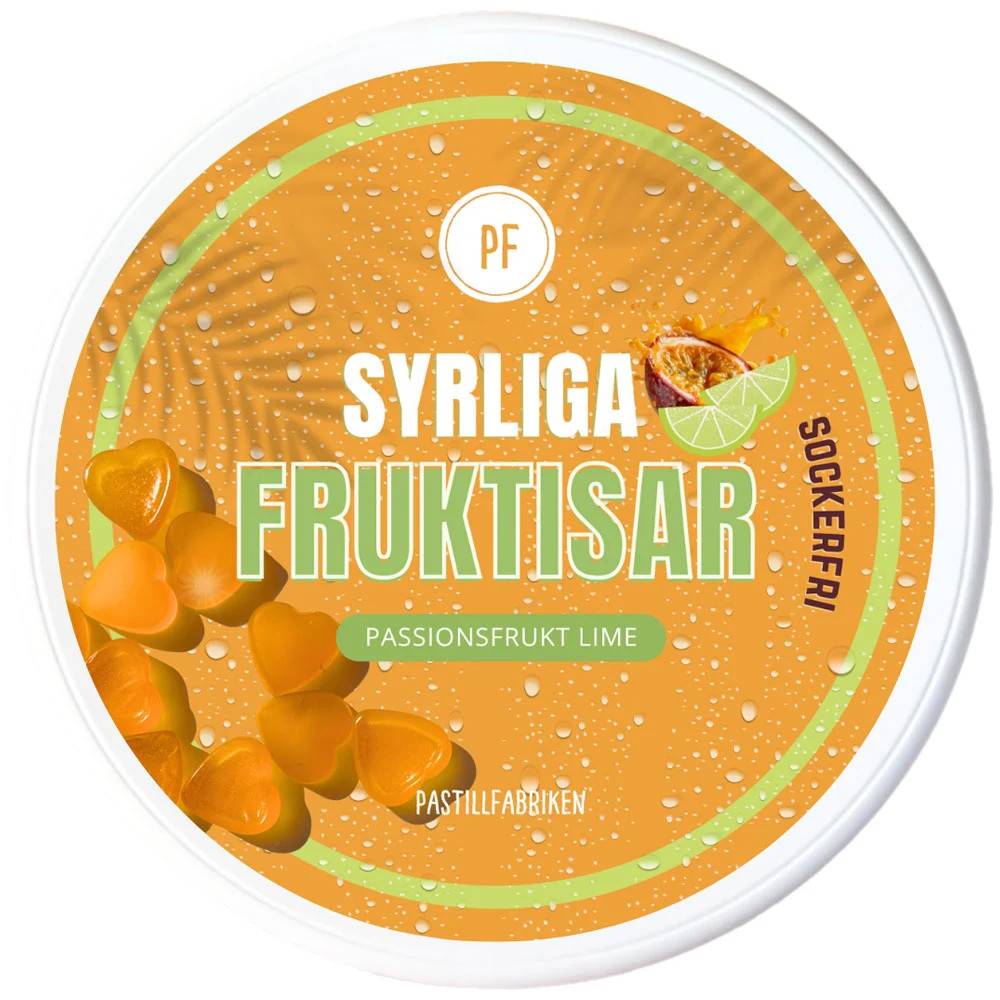 dosa - Sockerfria syrliga fruktisar passionsfrukt lime - Pastillfabriken