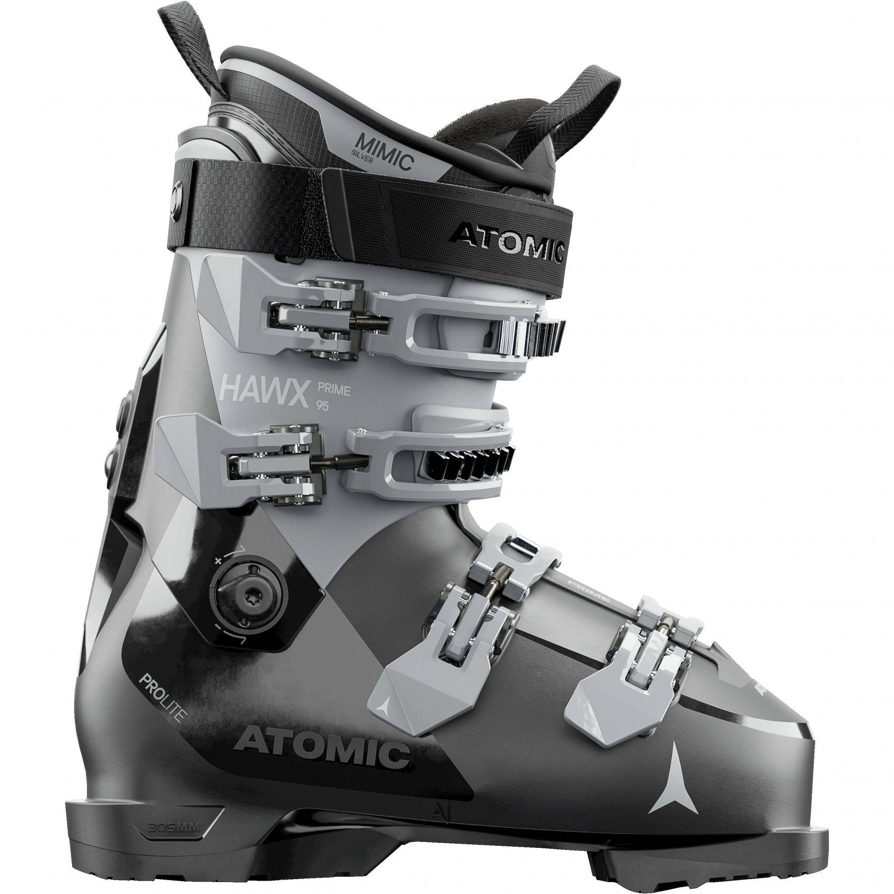 Atomic Hawx prime 95, skistøvler, dame, sort/grå