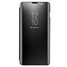 Fodral för Samsung Galaxy s10 Plus lock hållare klar vy lock flip fodral (svart)
