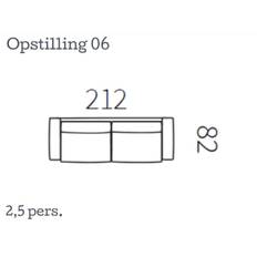 Kragelund Nabbe K 605 modulsofa (Opstilling 06 - 2,5 pers., Stofgruppe 5)