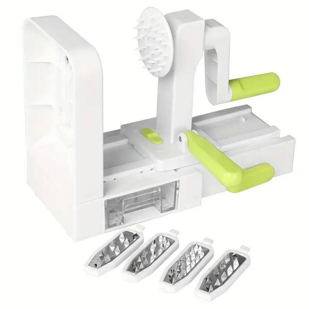 Multifunktionell grönsaksspiralizer Manuell zucchinudeltillverkare Grönsaksskärare Squash grön