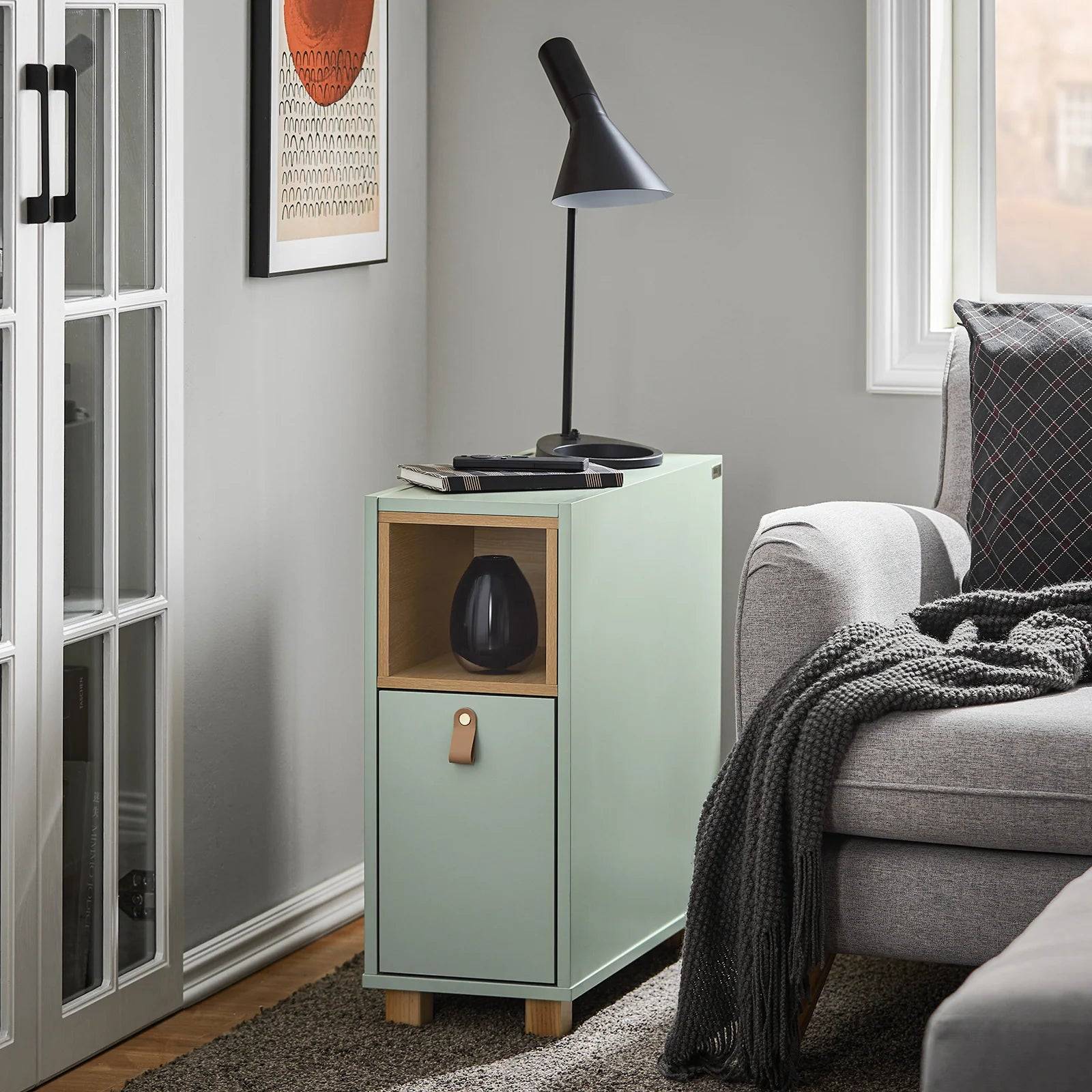 Udnyt pladsen optimalt med dette smarte sidebord, grøn (B24 x D60 x H60 cm)