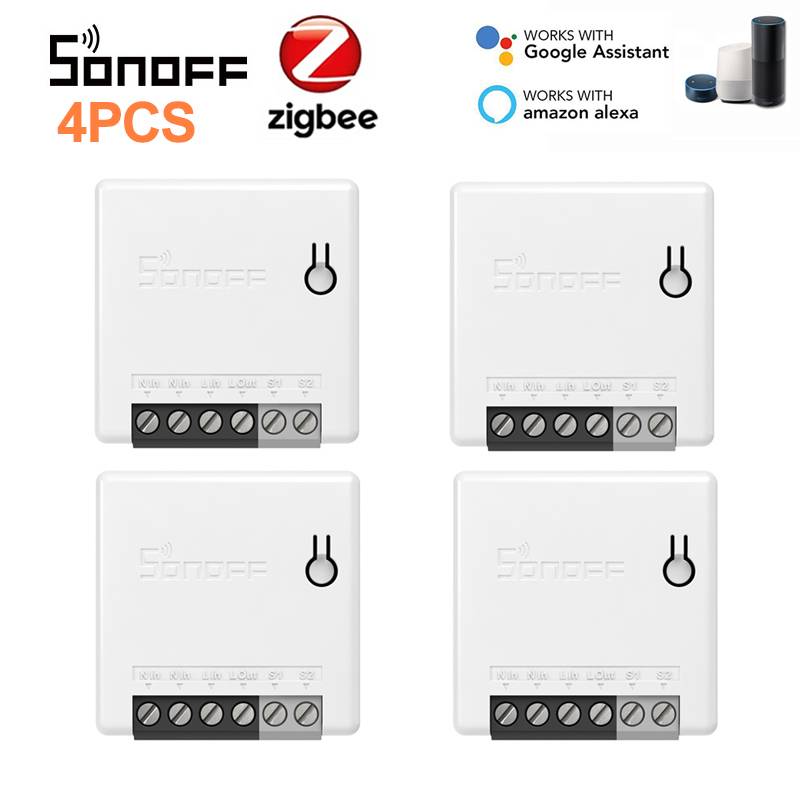Sonoff zb mini zigbee 3.0 tvåvägs smart switch fjärrkontroll via ewelink fungerar med smartthings alexa google home sonoff bridge - 4 st