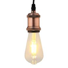 Lampeholdere 2 stk rød bronze e27