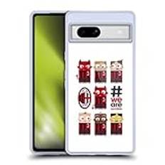 Head Case Designs Officiellt Licensierade AC Milan Vi är Barn Mjuk Gel Fodral Skal Kompatibelt med Google Pixel 7a