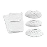 Kärcher Set med Frottédukar, till SC golvmunstycke Classic & Comfort, dukset, bomull av hög kvalitet, 2 golvdukar, 3 överdrag för handmunstycke, för ångtvättar