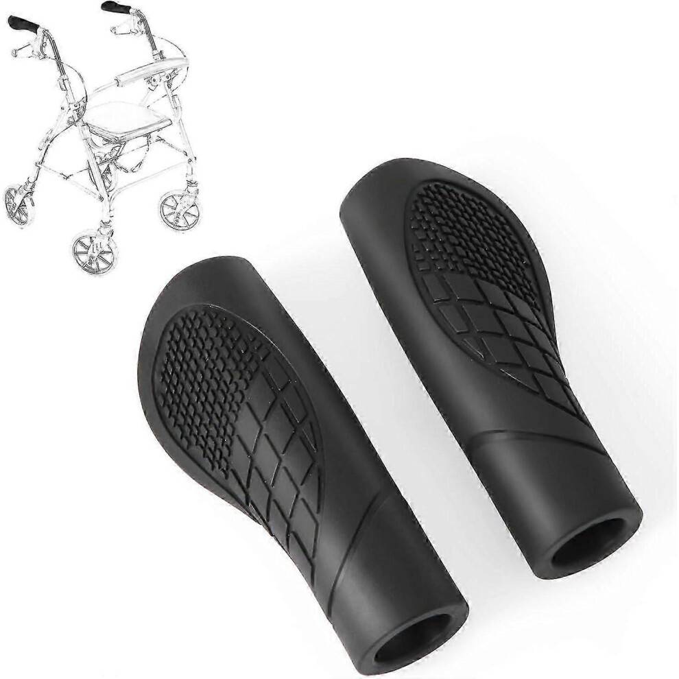 2pcs Rollator Hand Grips, Universal Rollator Handle Covers Anti-Slip Comfort-Good.