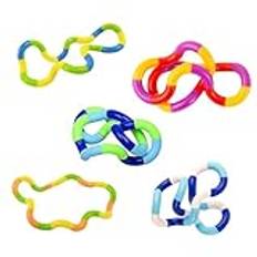 5 stycken fidget-twister handleksaker, tangle fidget-leksak, sensorisk leksak, antistress fingerleksak, dekompressionsleksak, klämd vindkänsla, leksak för autism, barn, vuxna