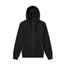 C.P. Company, Sweathshirts & Hoodies, Herre, Sort, M, Bomuld, Diagonal Raised Fleece Goggle Zip-Hoodie