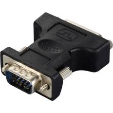 Renkforce RF-6667626 DVI / VGA Adapter [1x DVI-hona 24+5 pol - 1x VGA hane] Svart skruvbar