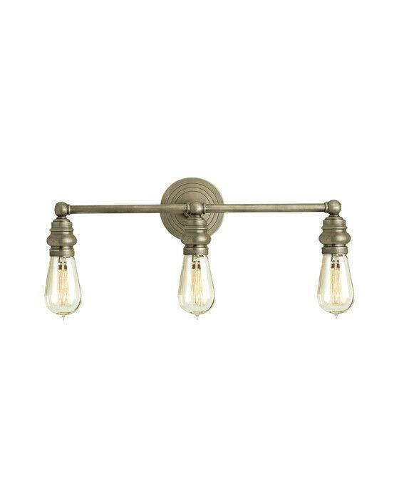 Boston Functional Triple Light Antique Nickel