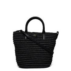 LAUREN RALPH LAUREN Woven Straw Medium Brie Tote Bag |Svart |One Size