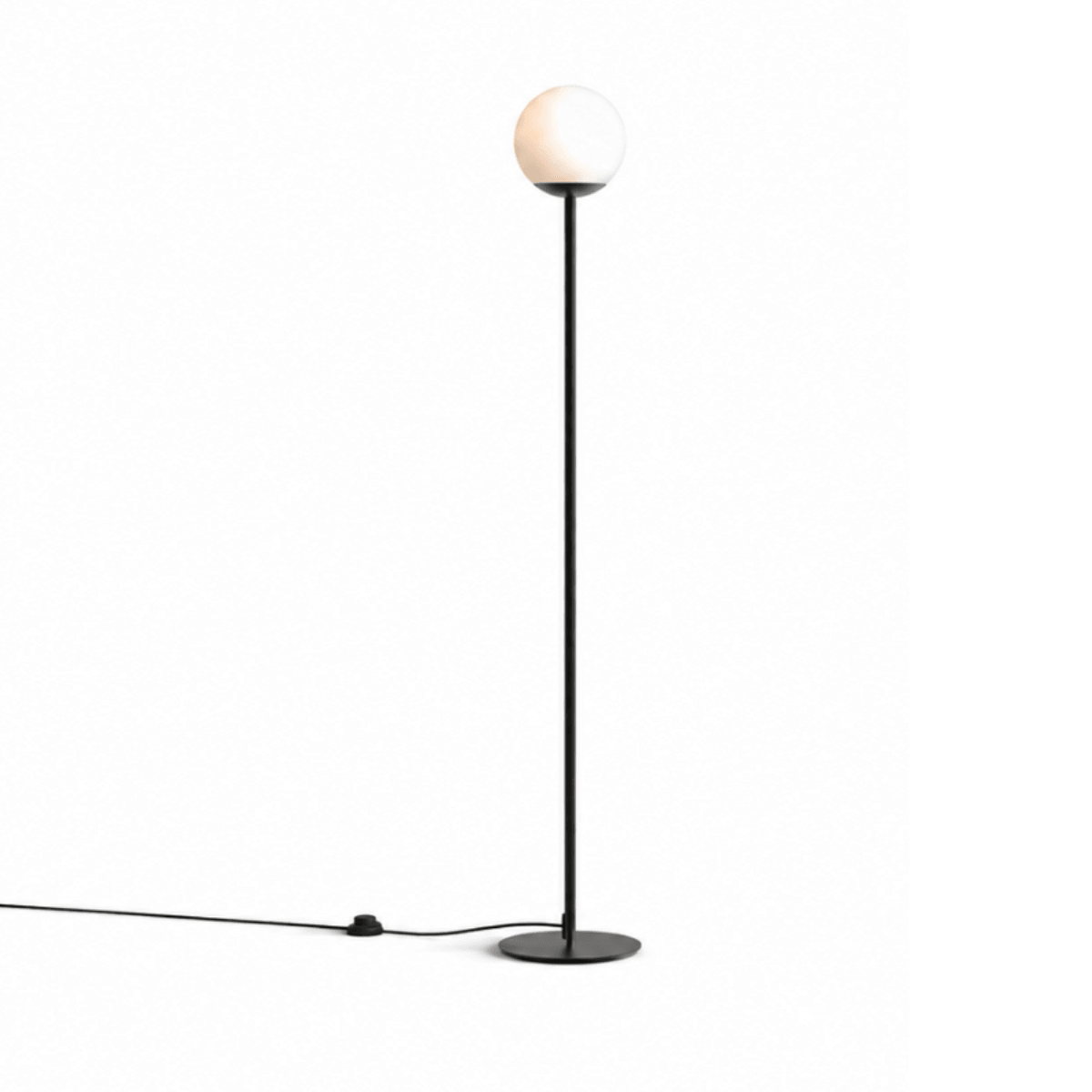 Golvlampa Globe 150 cm, Opalglas