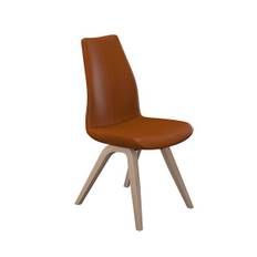 Brunstad Aroma spisebordsstol - Cognac læder / Ubehandlet eg