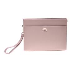 Baldinini, Taske, Dame, Lyserød, ONE SIZE, Unisex nude saffiano clutch bag
