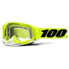 100% Racecraft 2 Crossbrille, fluogelb-weiß, rot-verspiegelt