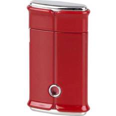 Jean Claude "Granada" lighter med dobbeltflamme rød (normal flamme & stormlighter flamme)
