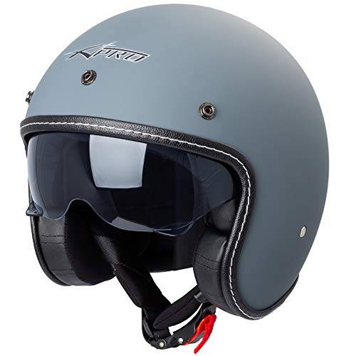 Jet hjälm café racer öppet ansikte motorcykel solskärm anpassad scooter