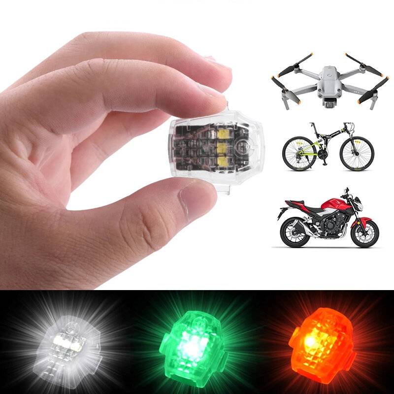Nattflygande LED-blixtljusvarningssignal Antikollisionsstroboskopblinkare för DJI Mini 3 PRO/Mini 2/AIR 2S/DJI AVATA/FIM