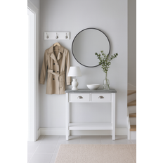 Konsolbord vitt med cement topp - Hugo