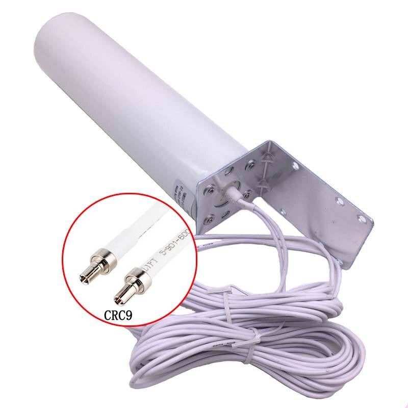 Wifi antenner 4g lte utomhus fat antenn vattentät sma crc 9 ts9 omni antenn hög förstärkning 698-2700 mhz för huawei router modem - 5m crc 9- kontakt