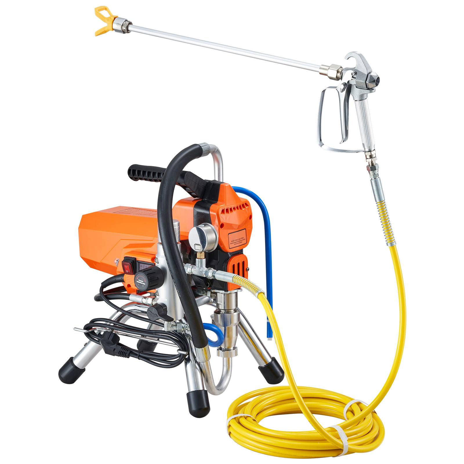 SucceBuy 2000W 2200W Airless Wall Paint Spray Gun with High Pressure Pipe Sprayer Machine Airless High Pressure Spraying Machine