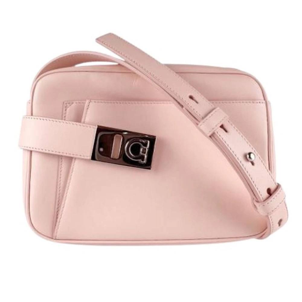 Salvatore Ferragamo Pre-owned Pre-owned Skuldertaske - Vintage - Dame - Lyserød - ONE SIZE - Uld