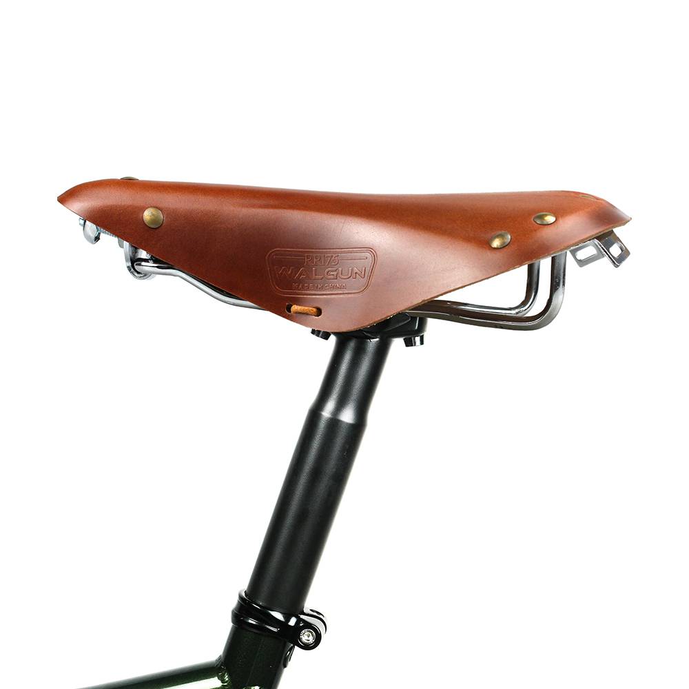 WALGUN RR175 Retro bike saddle soft leather bicycle saddle women men for vintage handmade city commuter electric e-bikes parts