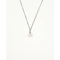 CHANEL CC Rhinestone Necklace - Silver