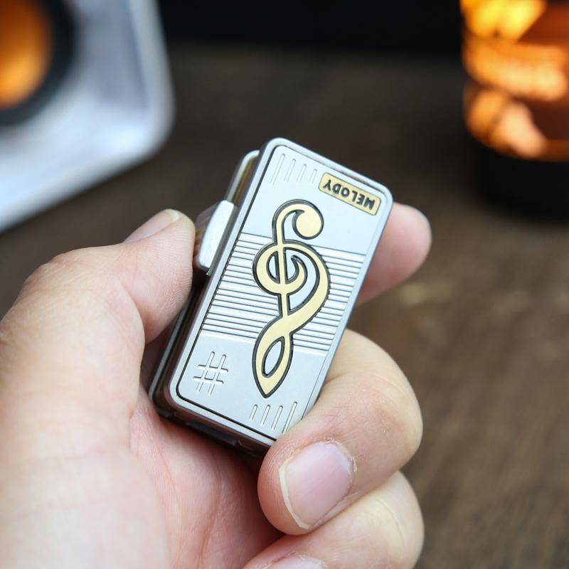 Melodi Stämgaffel Mekanisk Slider EDC Haptisk Fidget Maskineri Fidget Slider Stresslindring Avslappning Fidget Leksak Vuxenpresent silver