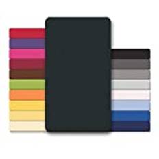 CelinaTex Lucina topper dra-på-lakan divan överdrag bomull 200 x 200-200 x 220 cm svart