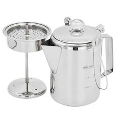 1,2L utomhus 9 koppar rostfritt stål perkolator kaffekanna Kaffebryggare för camping hemma kök 1.2L