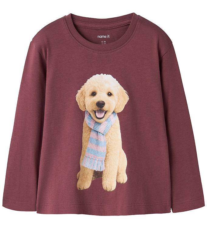Name It Bluse - NmfVotea - Wild Ginger/Scarf Dog - Name It - 2 år (92) - Bluse