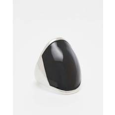Reclaimed Vintage - Unisex - Sølvfarvet ring med sten