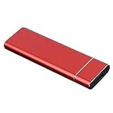AMZLORD NVME hårddiskhölje, USB 3.1, USB 3.0, SSD, Caddy fodral, 10 Gbps, typ C, hårddiskfodral, hölje för extern hårddisk, aluminiumlegering, M.2 M-nyckel (röd)