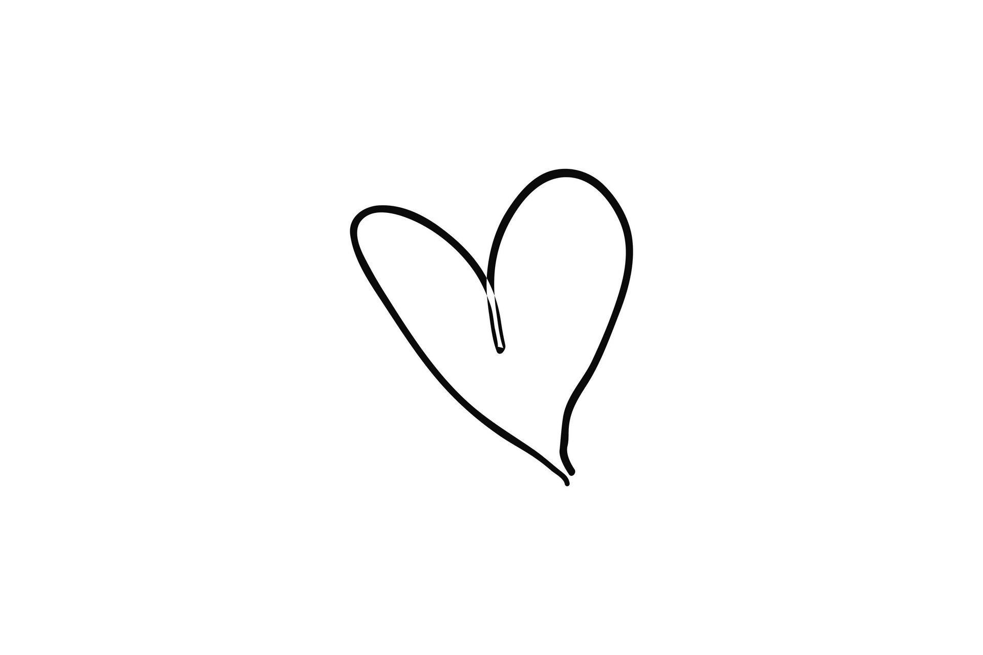 Venture Home Poster Heart 21x30 cm - Svart/Vit Poster & print