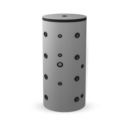 Isoleret Eldom akkumuleringstank med 2 spiraler - 300 liter