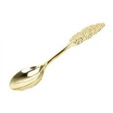 Hilife kökstillbehör metall snidade vintage mullbärsform kaffe desserter te matsked kaffesked 10cm längd