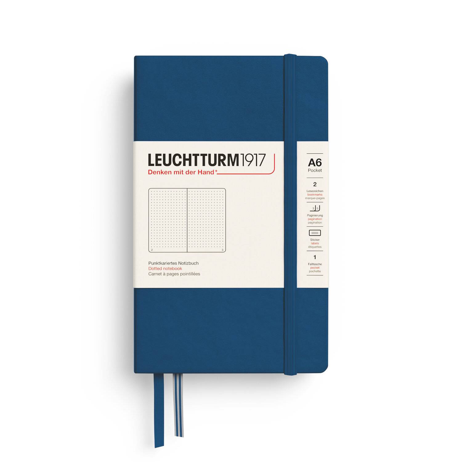 LEUCHTTURM1917 Notizbuch Pocket dotted Hardcover A6 Indigo