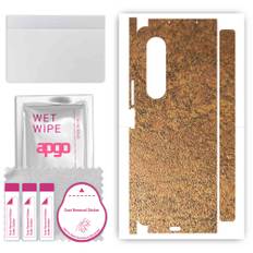 apgo Protective Skin Sticker for the back+sides compatible with Samsung Galaxy Z Fold 3, Full Wrap Film, Foil, Vinyl - Pattern Rusty Copper