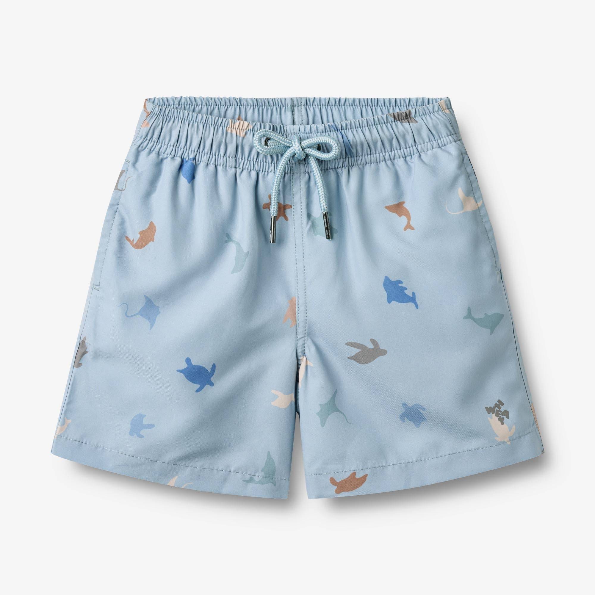 WHEAT® - Badeshorts Hansi - soft blue sea life - Str 152.