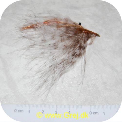 Seatrout Organza Shimp - 7 cm lang - Brunlig