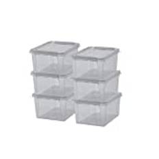 SmartStore – Färg 31 – Set med 6 förvaringslådor – grå – 50 x 39 x 26 cm – 32 l