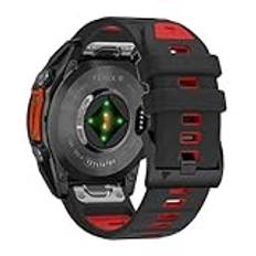 AISPORTS Kompatibel med Garmin Forerunner 965/955/945/935/745 rem silikon, 22 mm snabbpassande klockarmband mjukt andningsbart silikonarmband ersättningsrem för Garmin Quatix 7 Pro/7/6/5