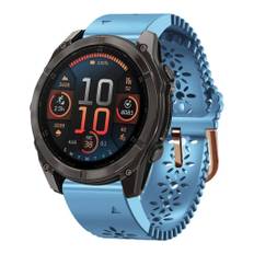Garmin Fenix 8 AMOLED 43mm urrem i silikone - Blå