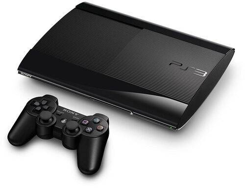 Sony PlayStation 3 Super Slim (PS3 Super Slim) | 12 GB | DualShock trådløs controller | Sort