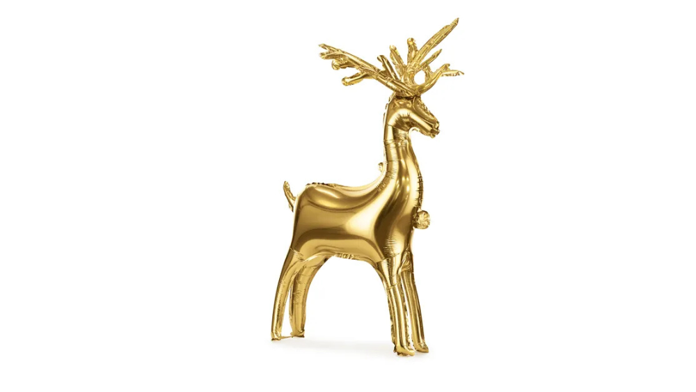 Folie Ballon Reindeer, 83 x 52 cm, gold.