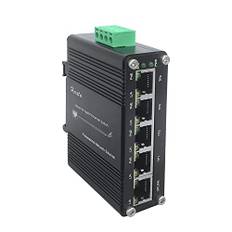 Industrieller Gigabit PoE Ethernet Switch 5-Port Mini 10/100/1000Mbps Base-TX gehärteter Ethernet Switch mit PoE Netzteil