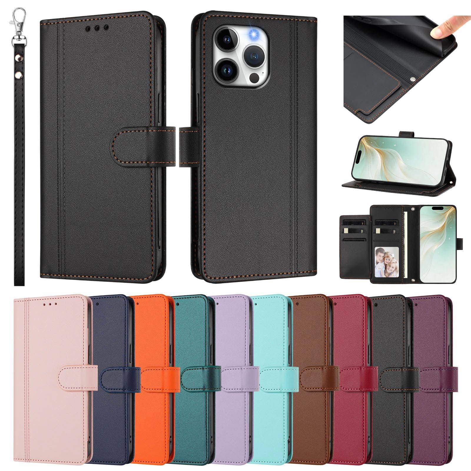 Läderplånbok Fodral med lock för XiaoMi Poco X8 Pro Max X7 X6 X5 X4 X3 Neo GT NFC 5G PU med 9 Kortfack Fack för Sedlar och Handledsrem