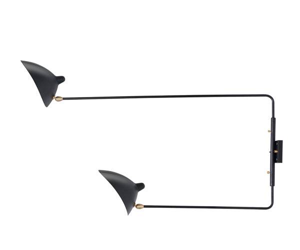Serge Mouille Big Wall Scone 2 Rotating Straight Arms - AP2BD
